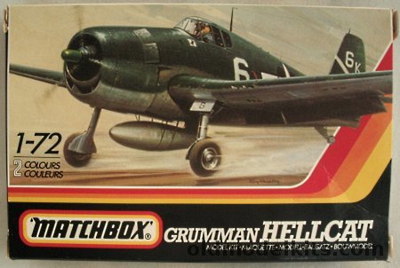 Matchbox 1/72 Grumman F6F Hellcat - VF-1/CV-10 USS Yorktown 1944 or FAA HMS Indomitable 1945, PK-18 plastic model kit